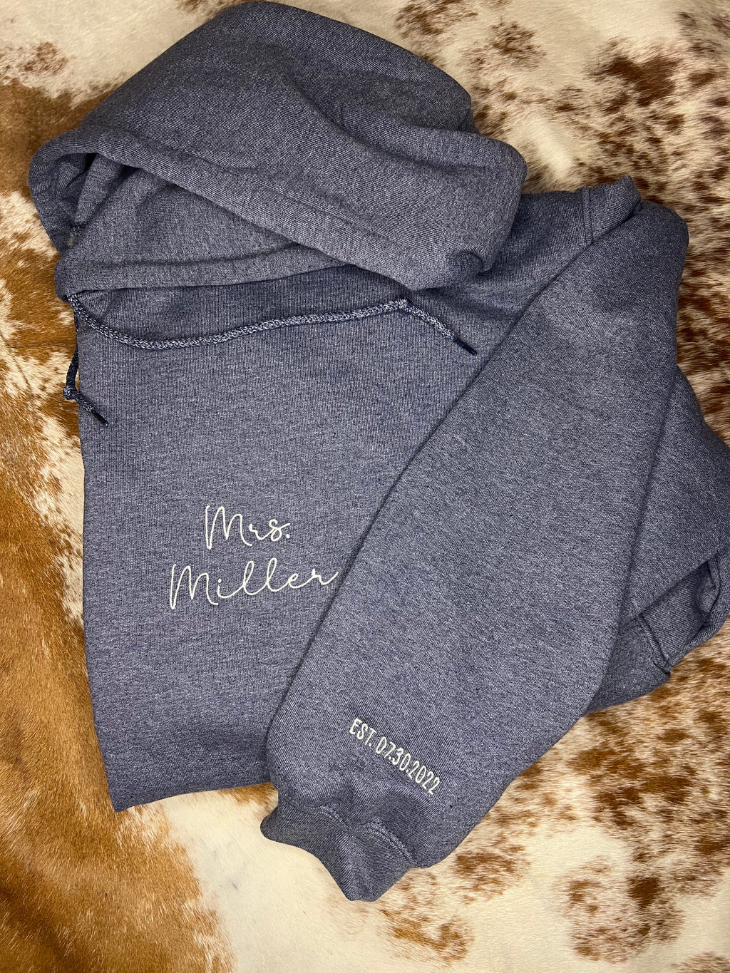 Personalized Mrs Embroidered Sweatshirt