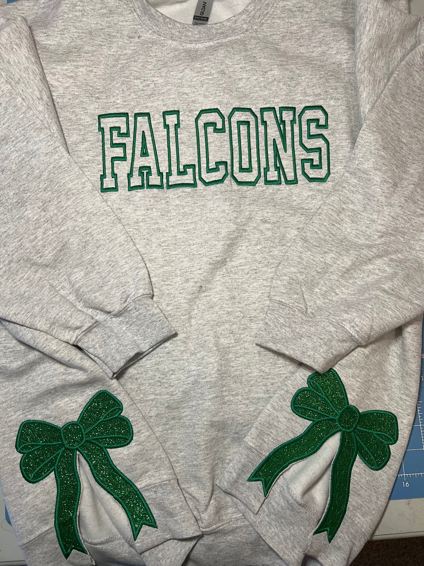 CUSTOM Mascot Sweatshirt with Side Bows