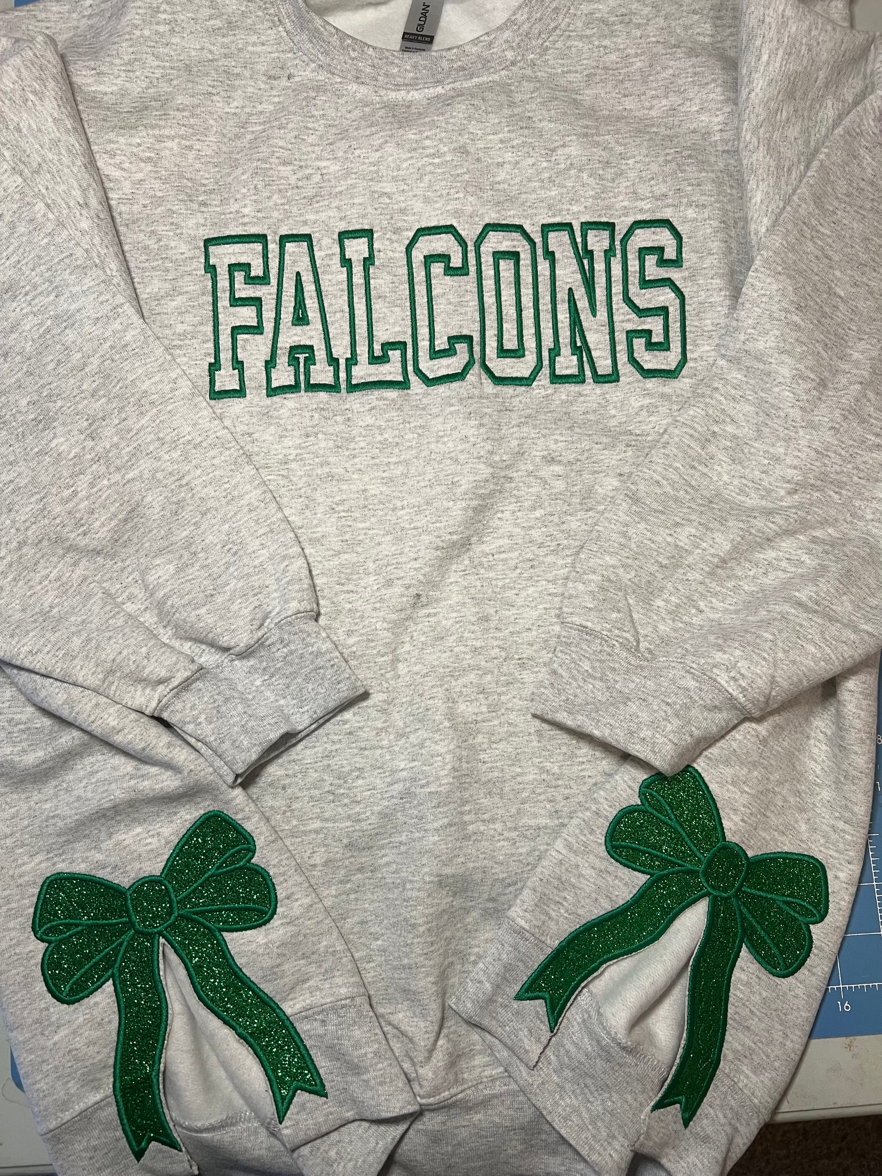 CUSTOM Mascot Sweatshirt with Side Bows