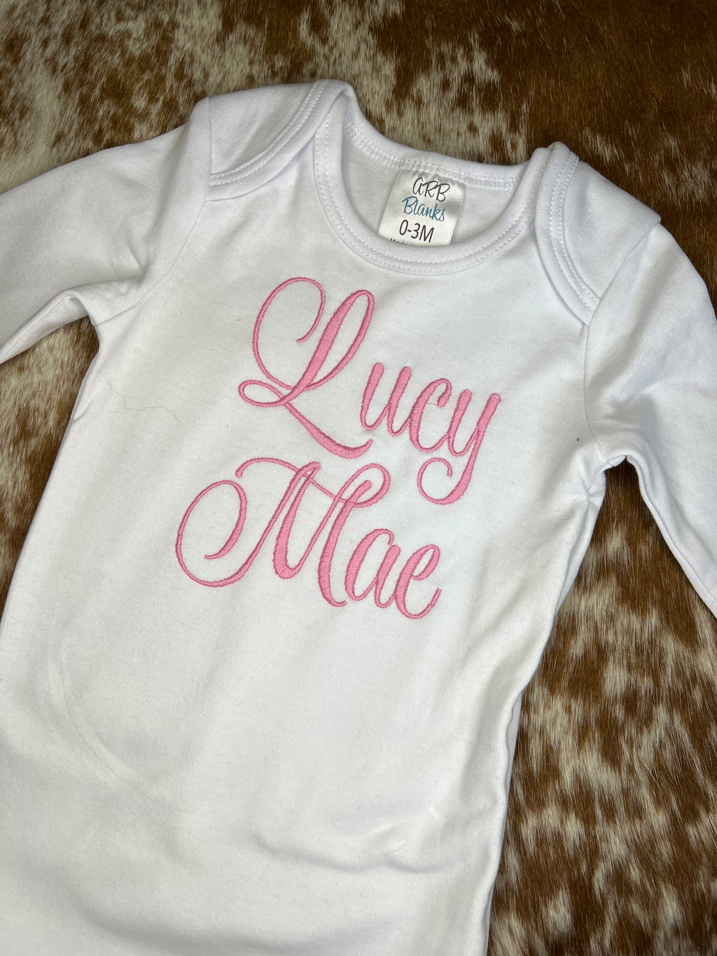 Personalized Embroidered Name Gown