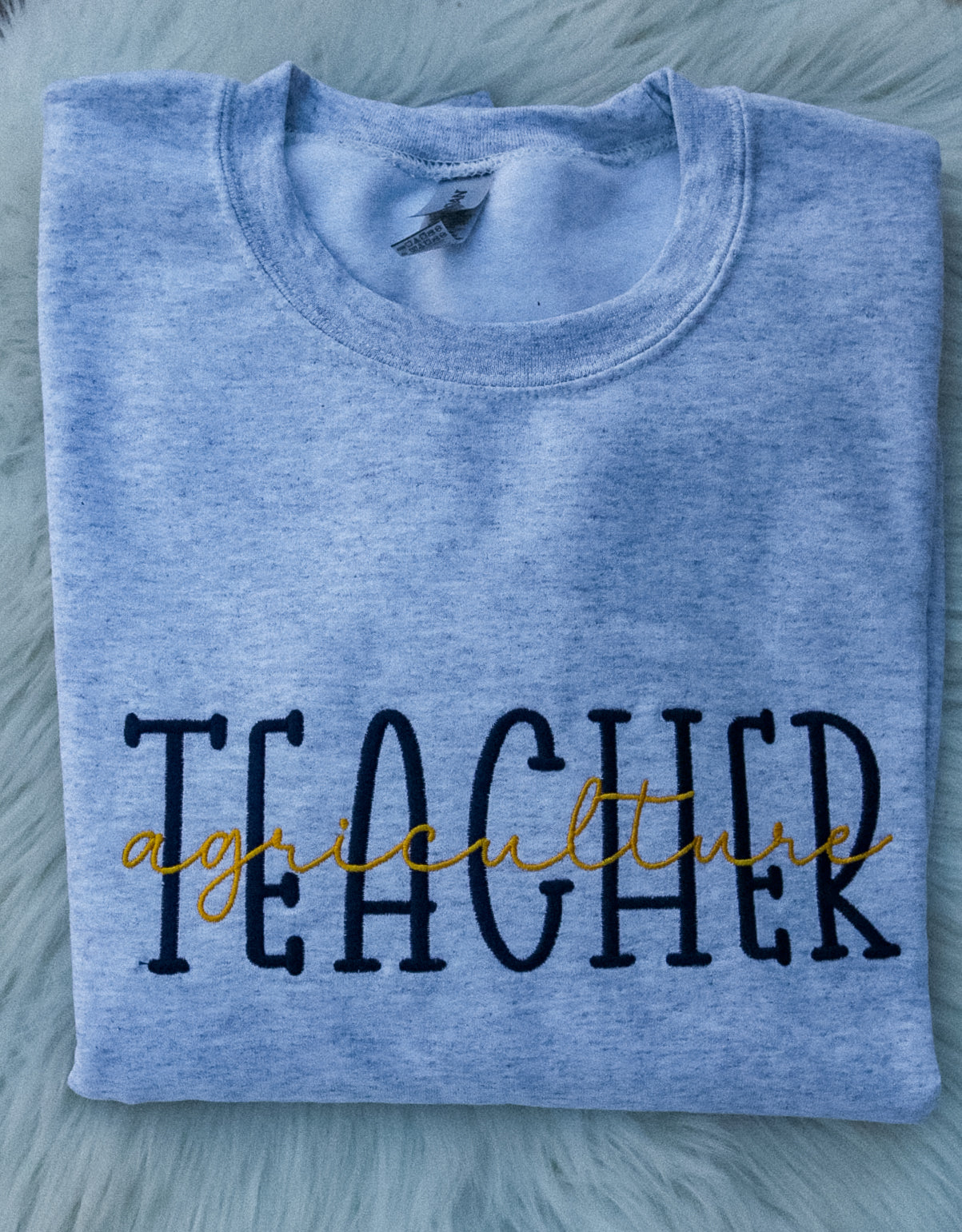 Custom Teacher Subject/Grade Embroidered Sweatshirt