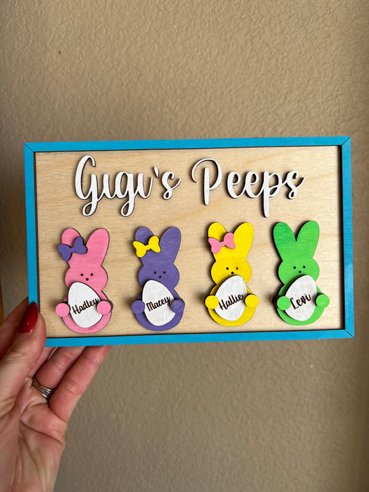 My Peeps Wooden Display
