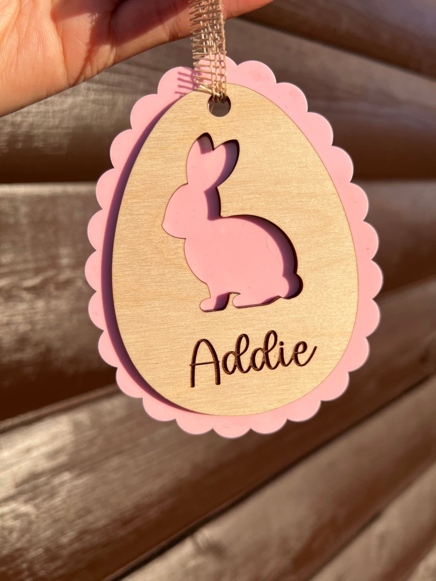 Scalloped Easter Basket Tags