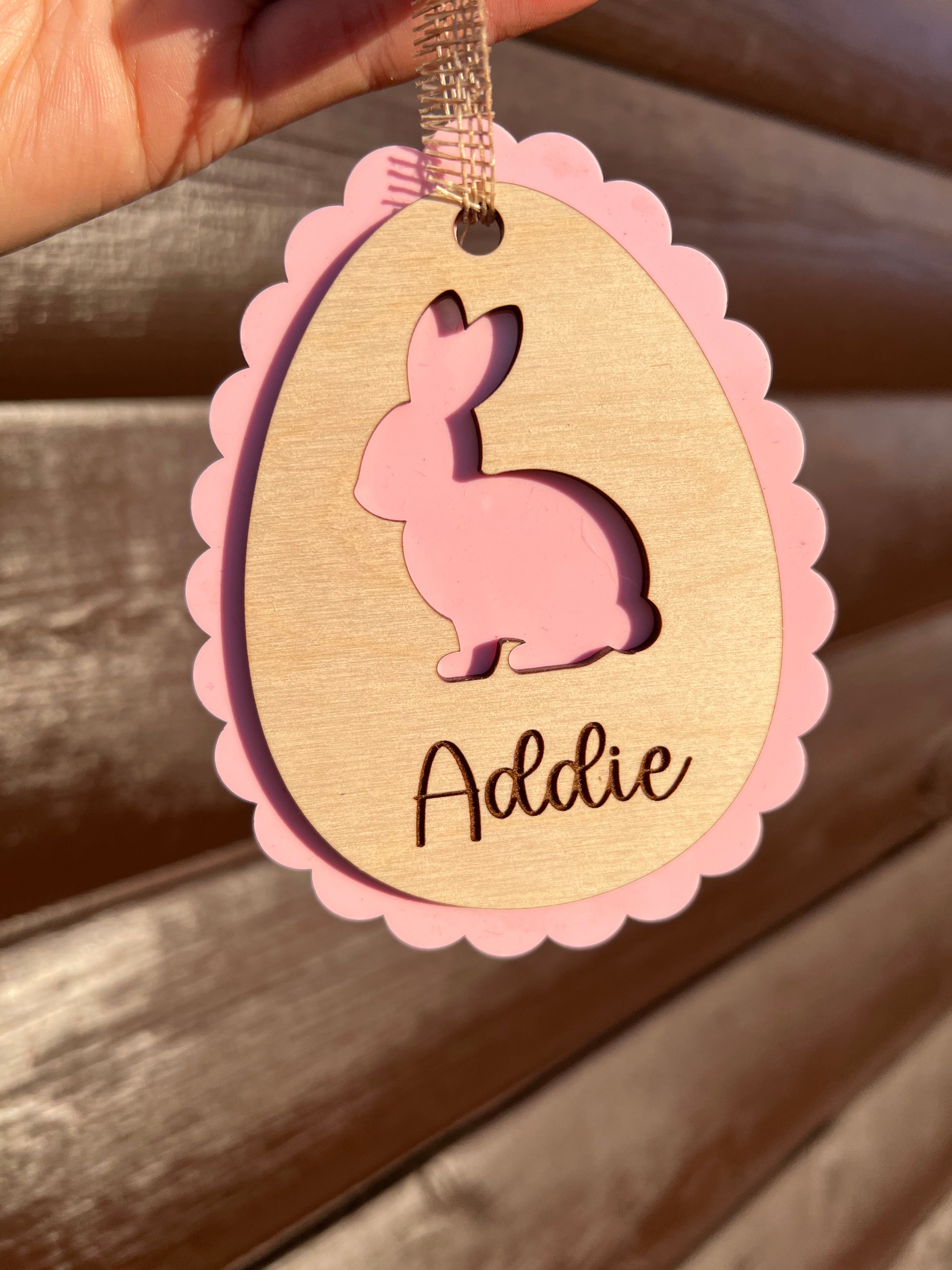 Scalloped Easter Basket Tags