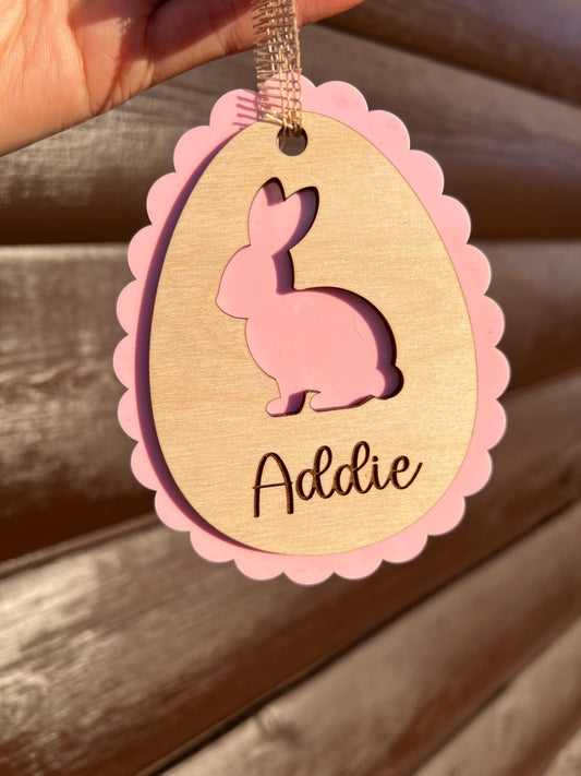 Scalloped Easter Basket Tags