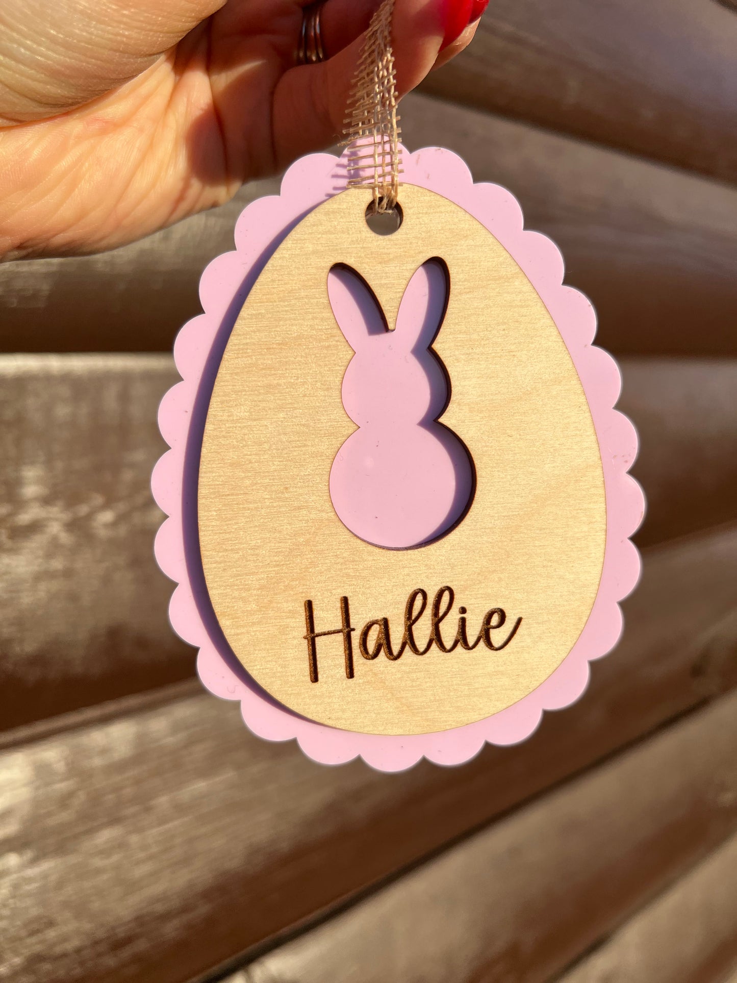 Scalloped Easter Basket Tags