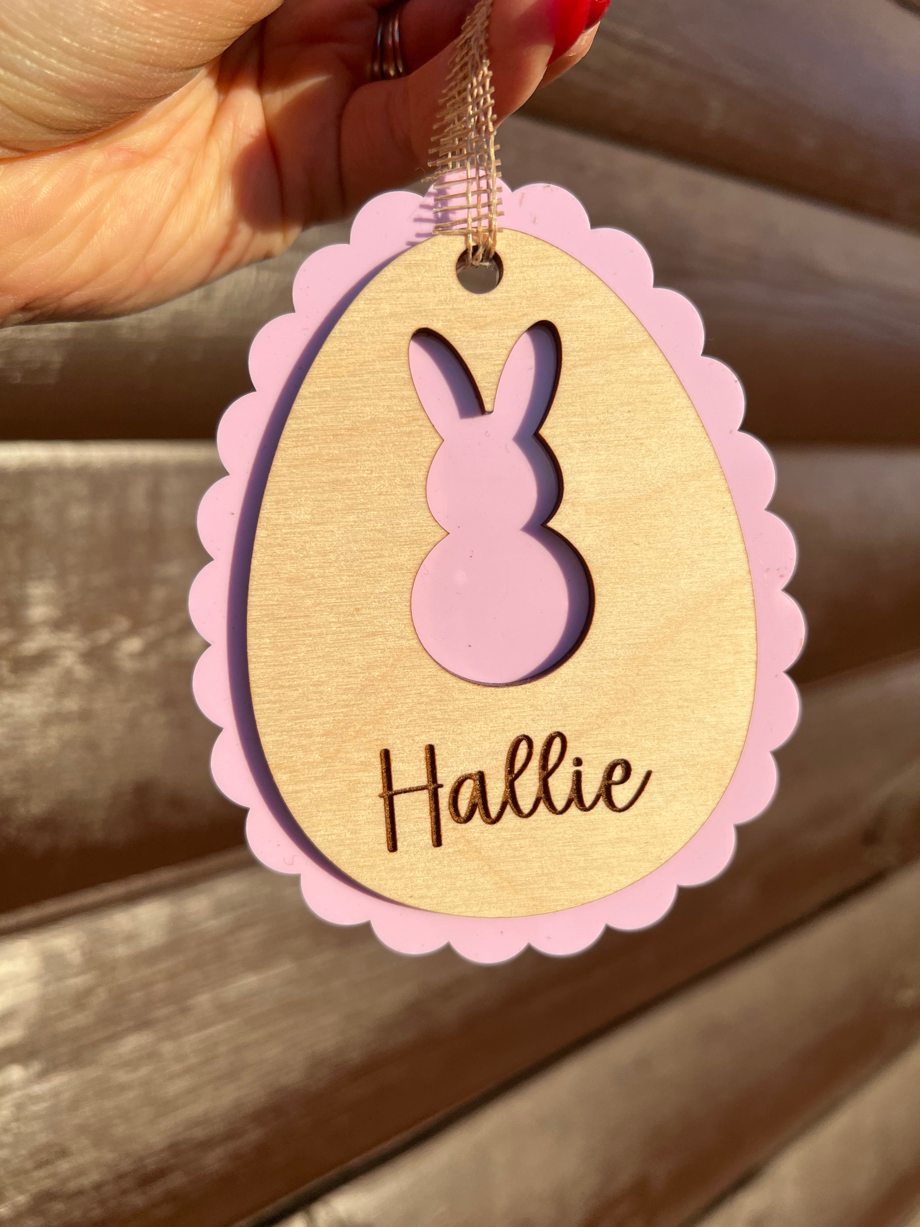 Scalloped Easter Basket Tags