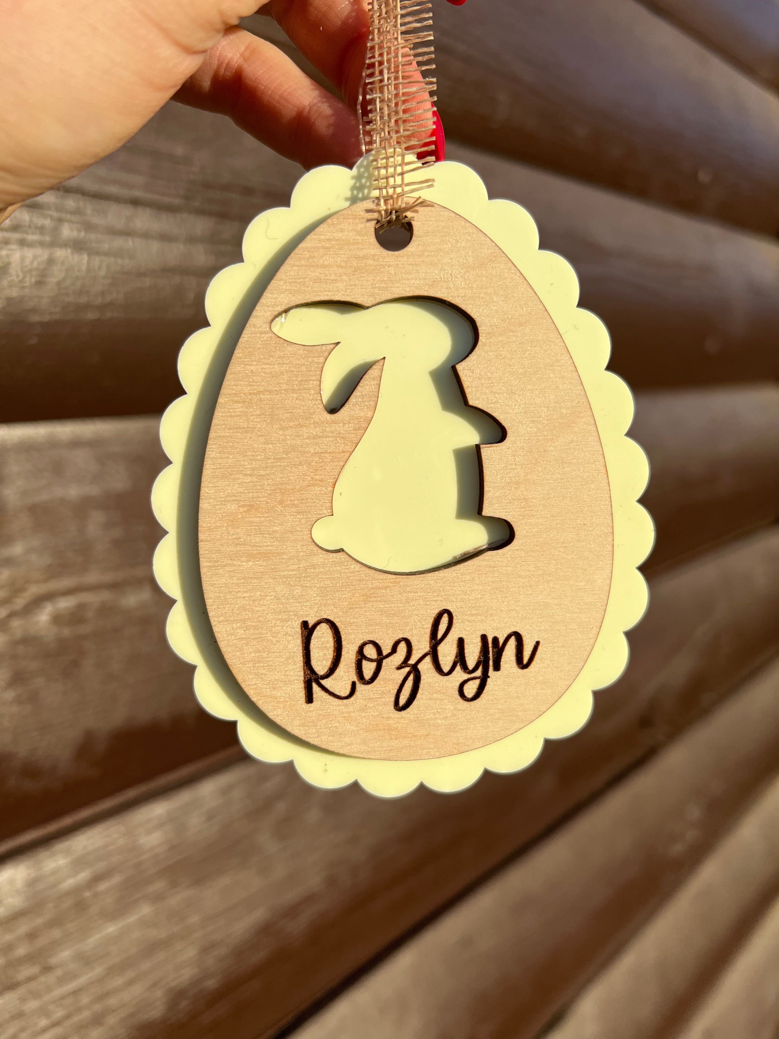 Scalloped Easter Basket Tags