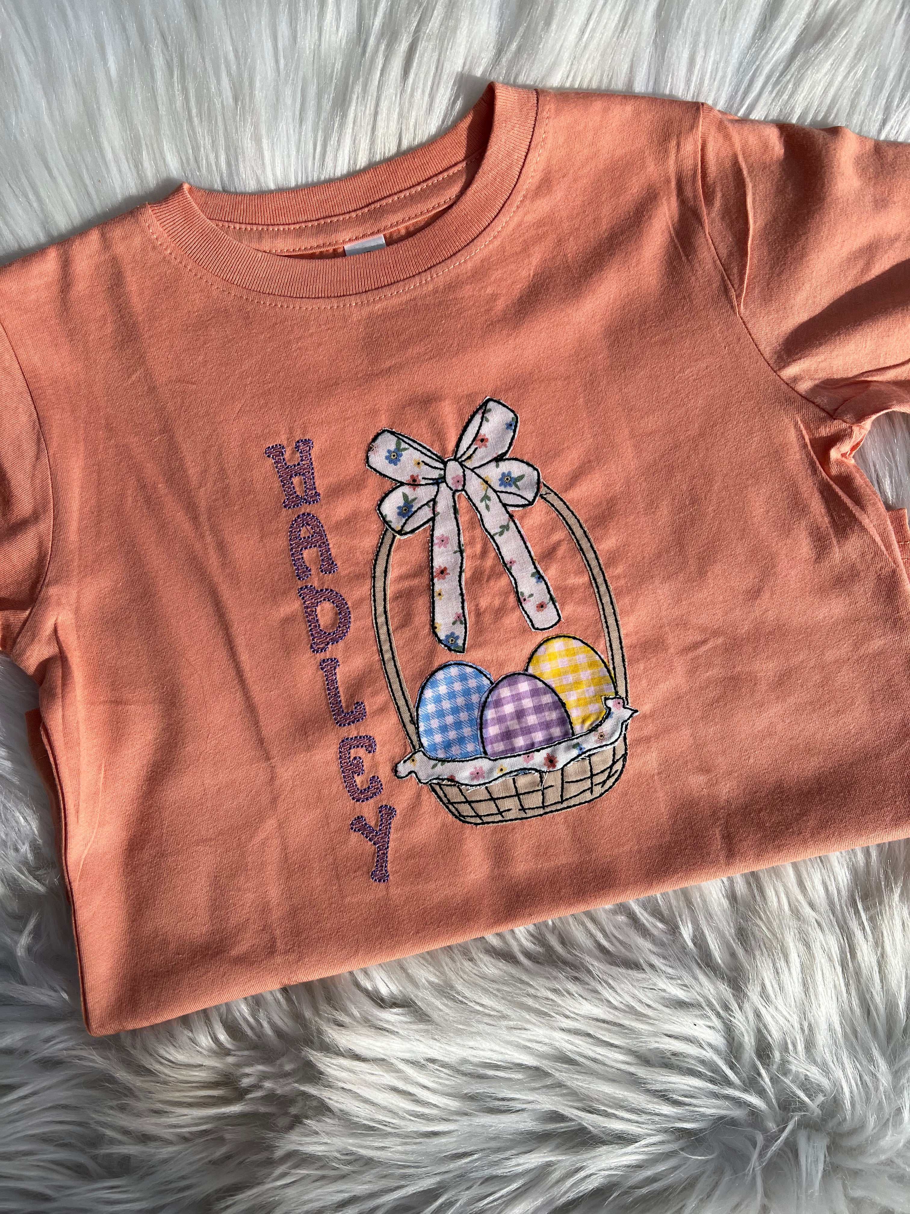 Personalized Easter Basket Embroidered Shirt