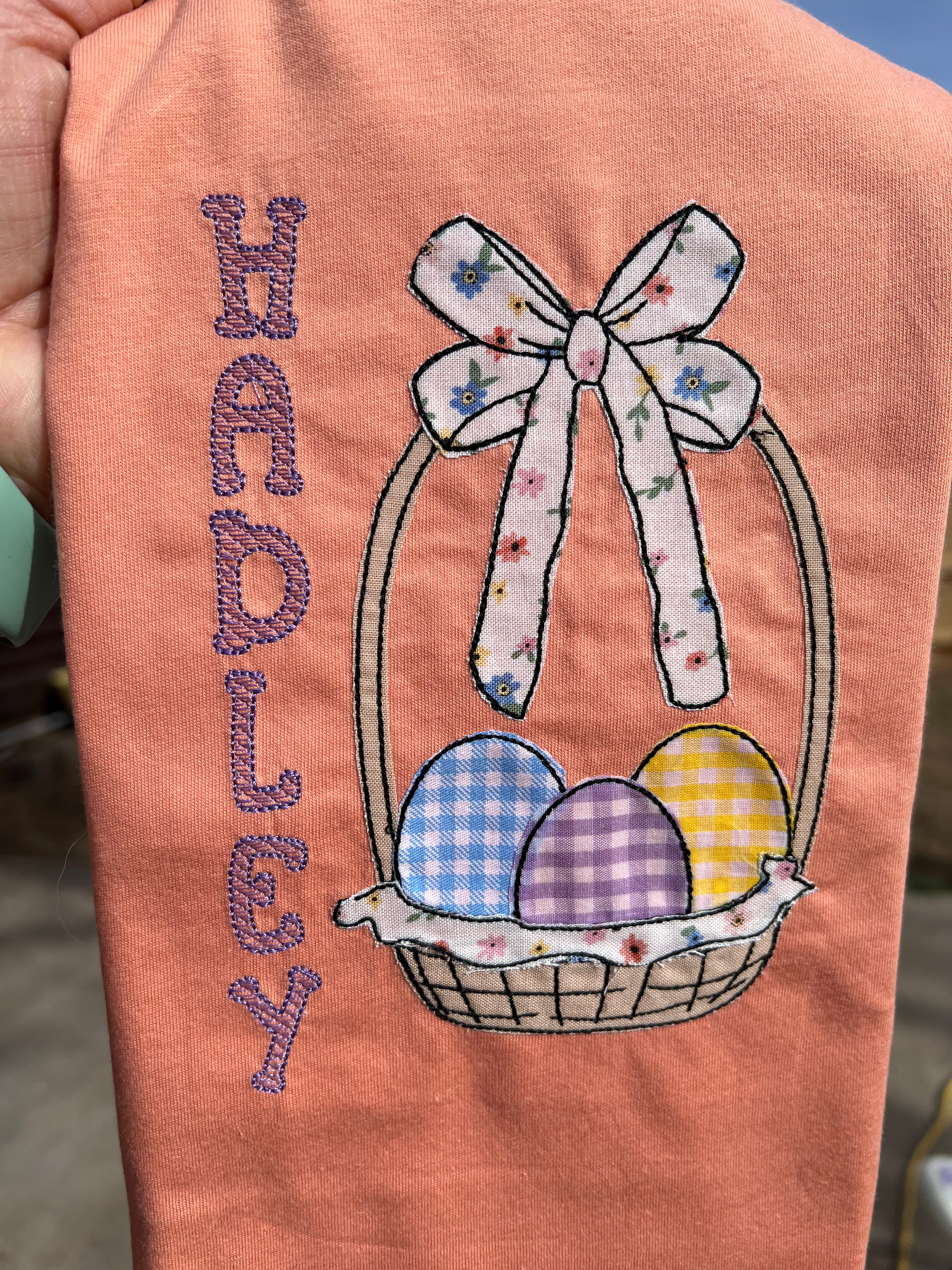 Personalized Easter Basket Embroidered Shirt