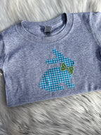 Sideview Bunny with Bowtie Embroidered Shirt