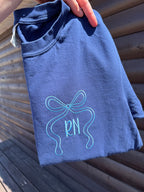 Hand Drawn Bow Embroidered Tee