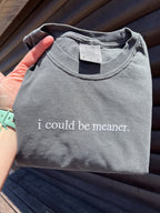 I Could Be Meaner Embroidered Tee