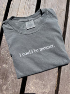 I Could Be Meaner Embroidered Tee