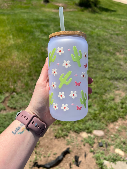 Cactus Flower Frosted Mug