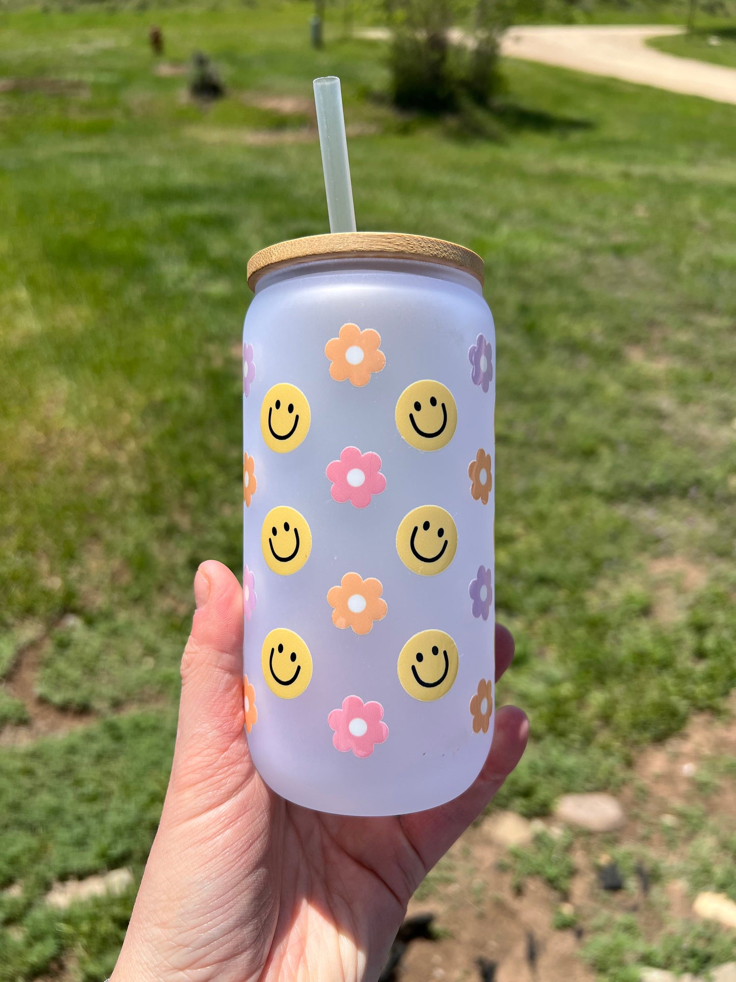 Happy Flowers Frosted Mug