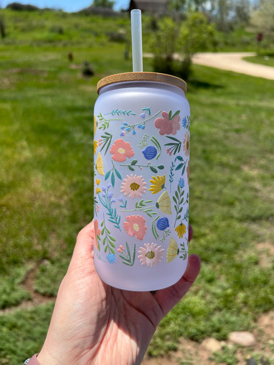 Spring Florals Frosted Mug