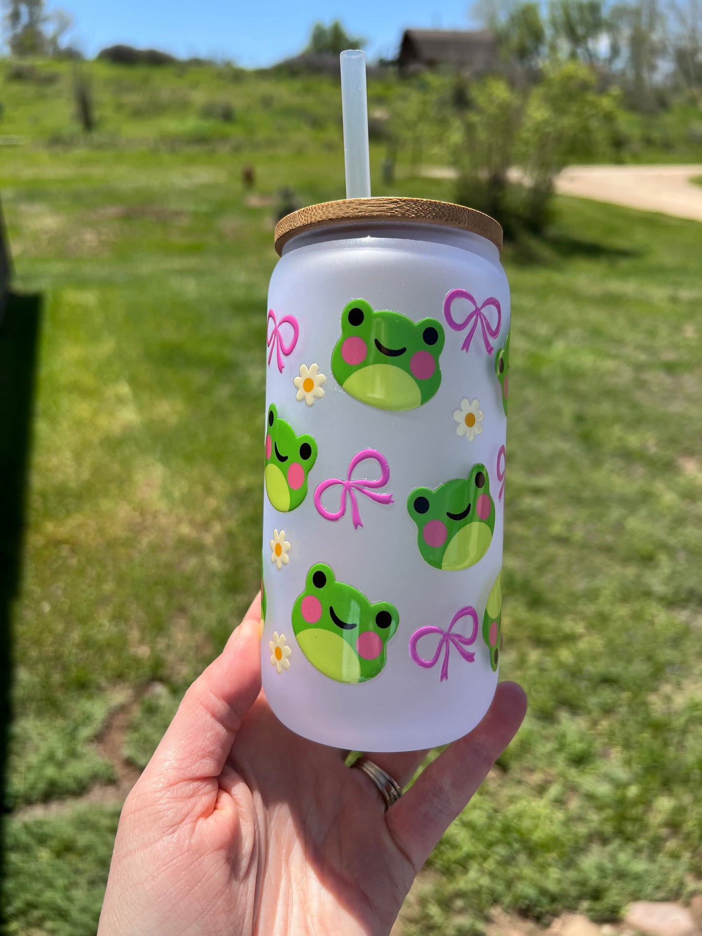 Happy Frogs Frosted Mug