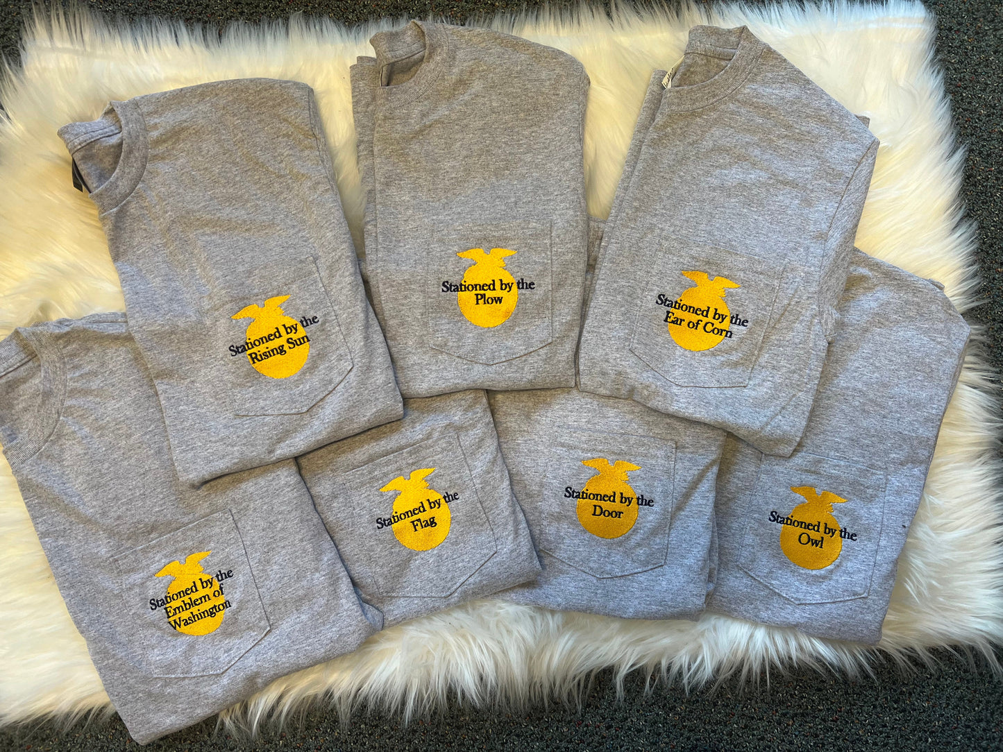 Stationed By Embroidered Pocket Tee