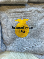 Stationed By Embroidered Pocket Tee