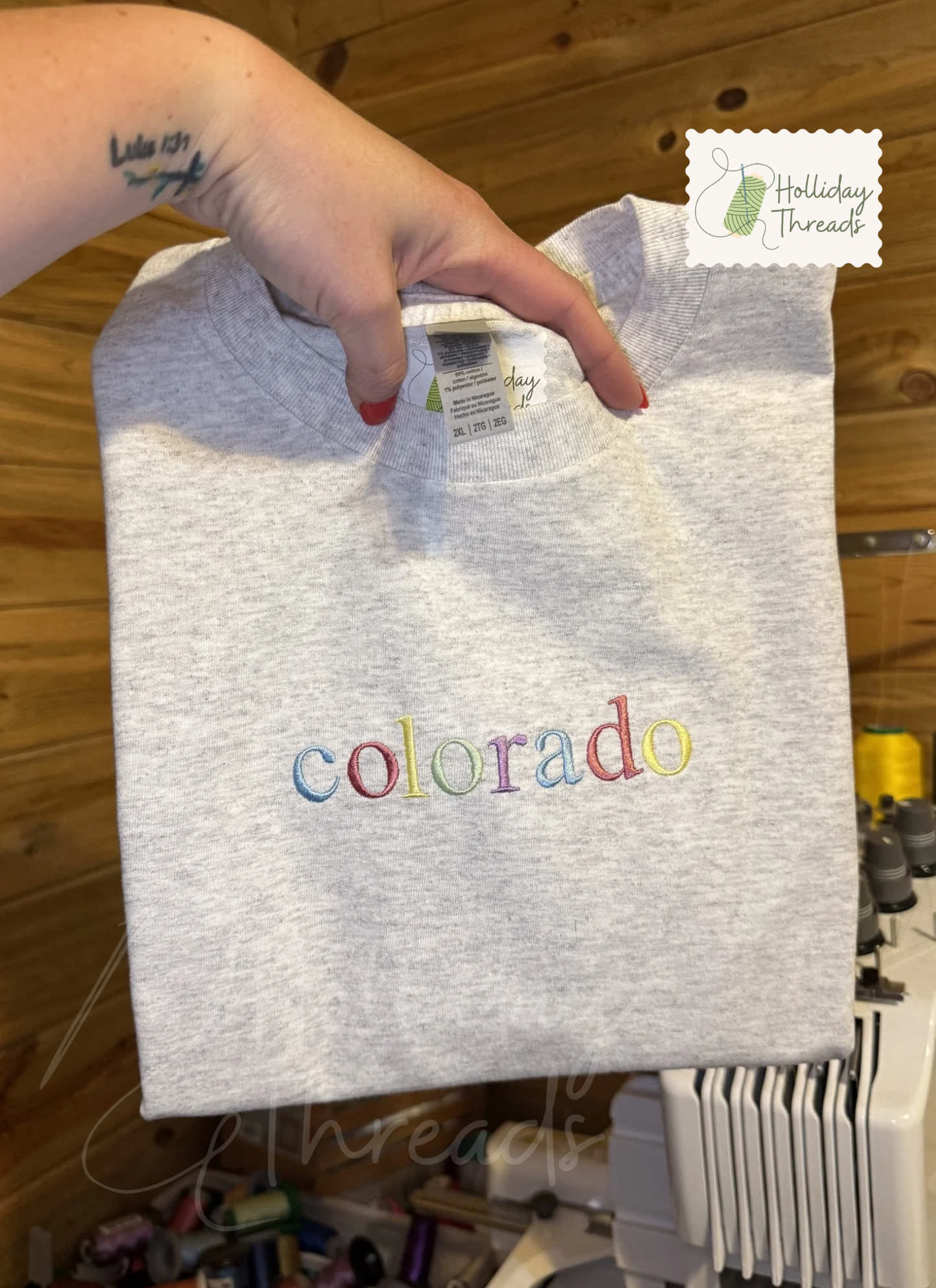 Color Block Word Tee