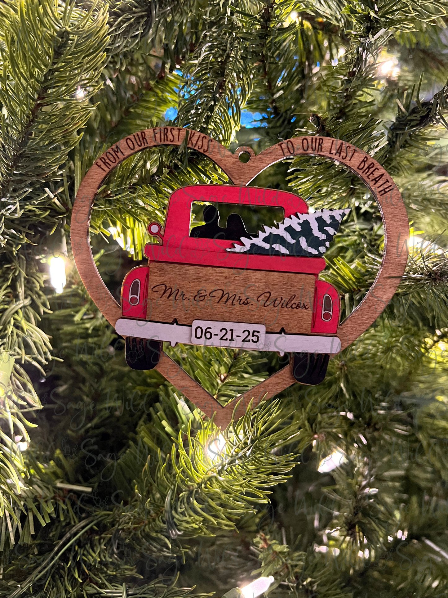 Couple/Newlywed Personalized Truck Ornament