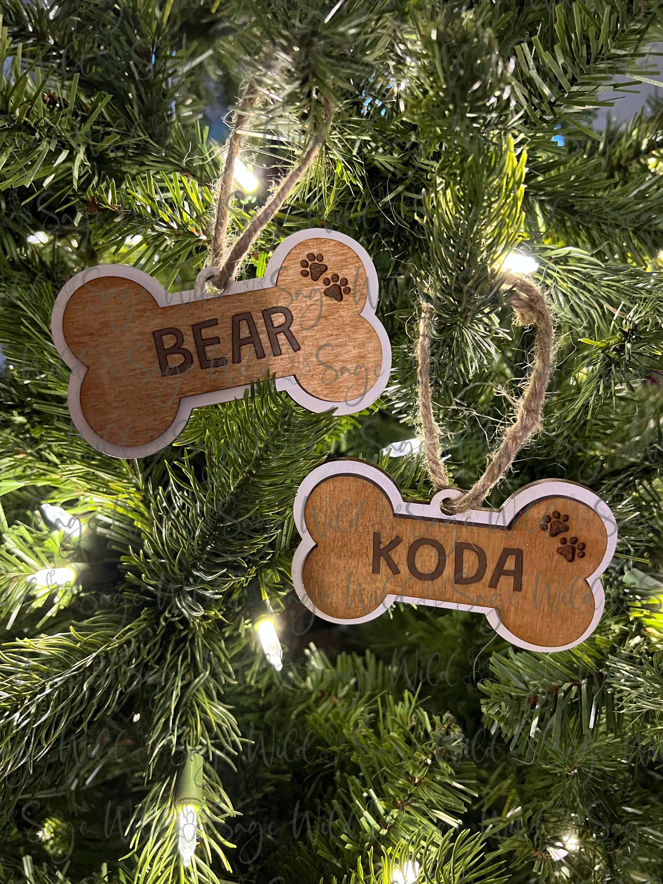 Dog Bone Personalized Ornament