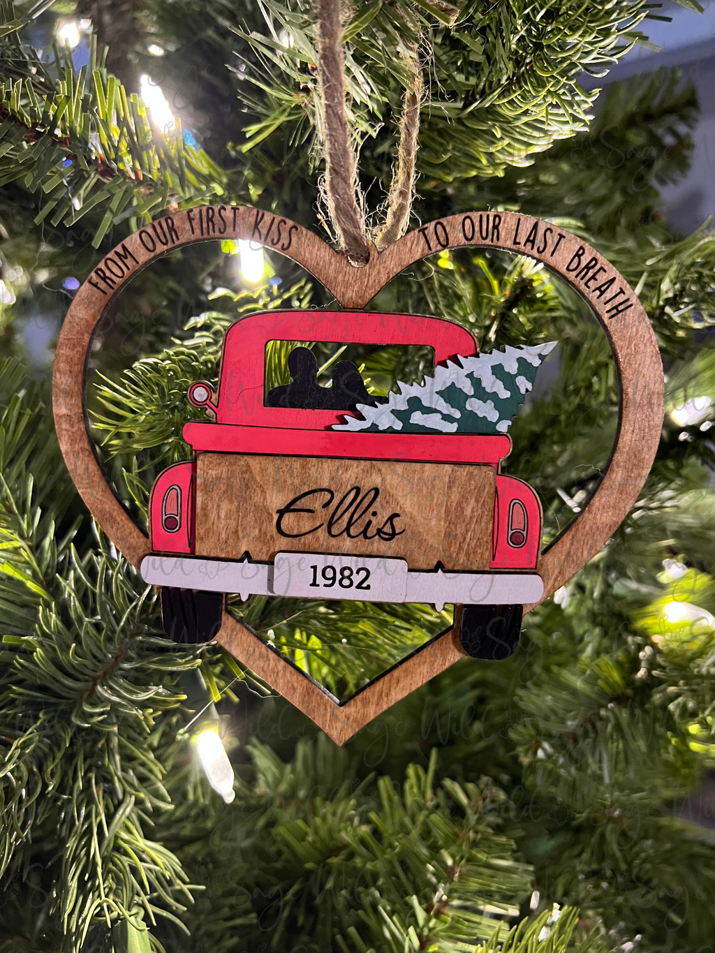 Couple/Newlywed Personalized Truck Ornament
