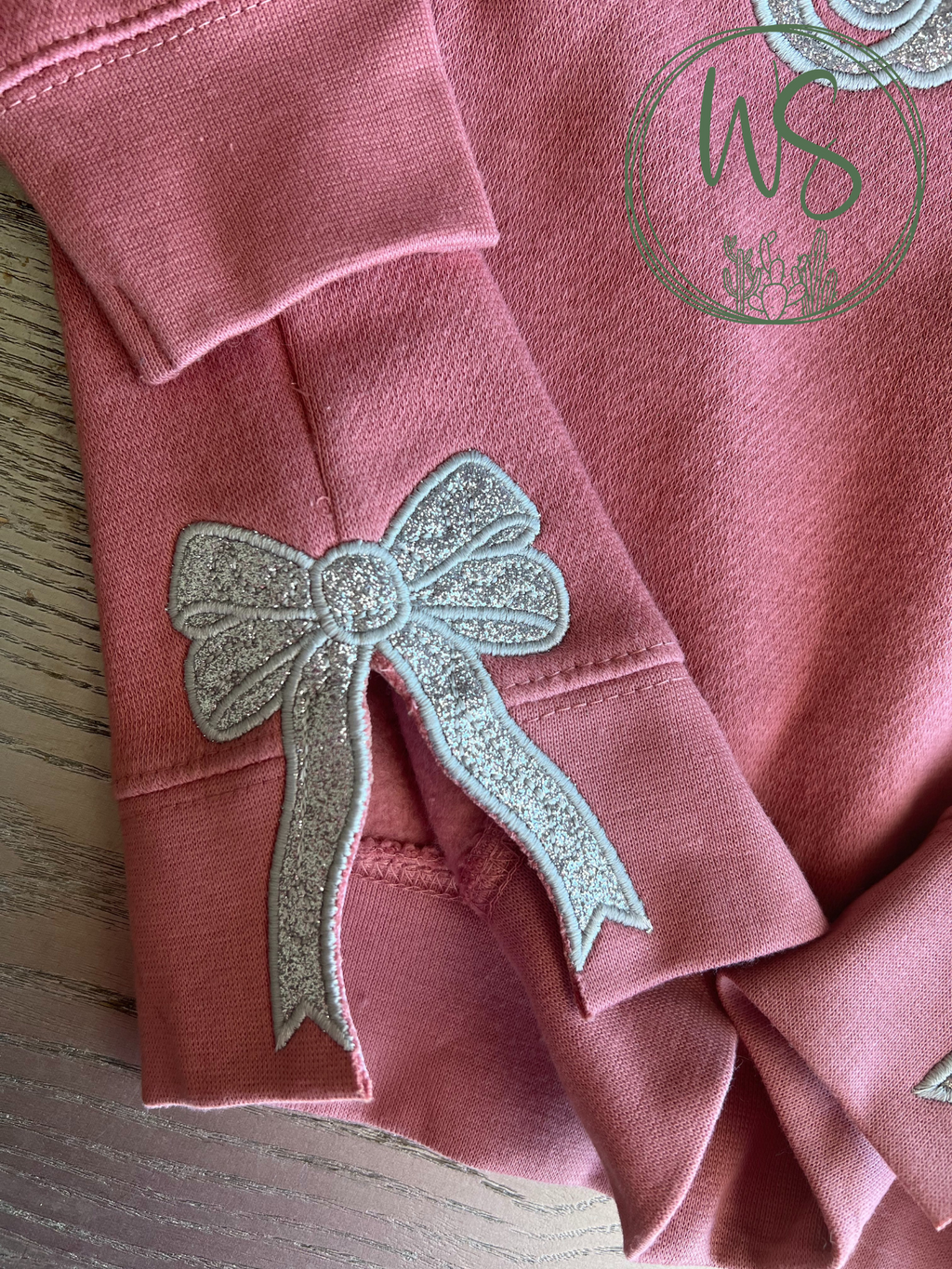 Monogram Sweatshirt with Side Bows