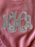 Monogram Sweatshirt with Side Bows