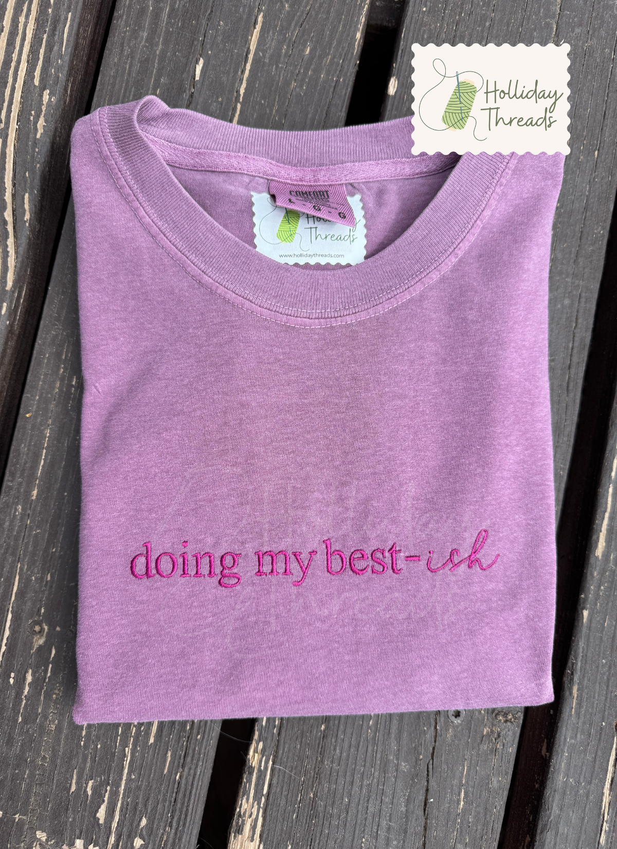 Doing My Best-ish Embroidered Tee