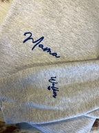 Mama Embroidered Sweatshirt with Personalized Sleeve