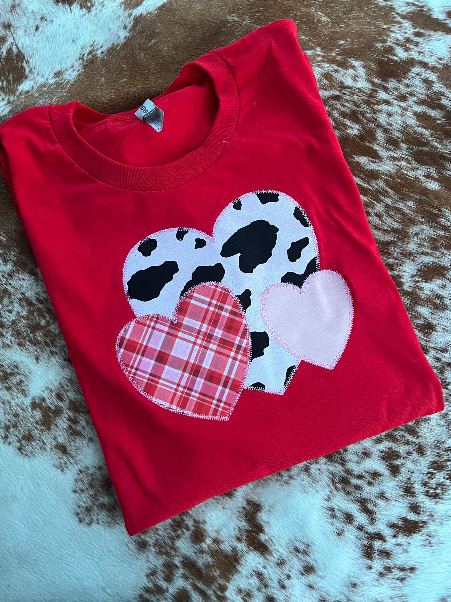 Triple Hearts Valentine's Day Embroidery