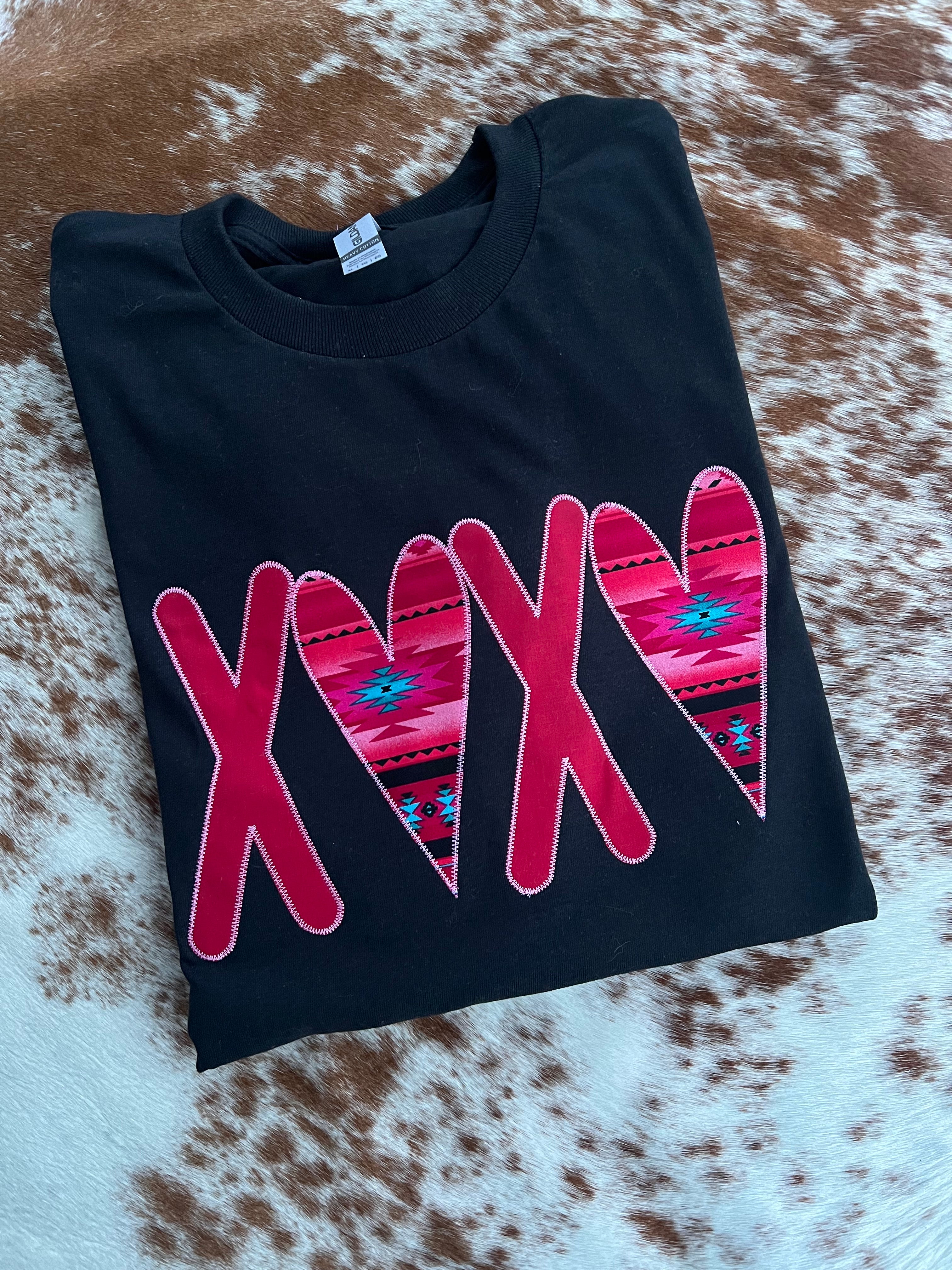 Aztec XOXO Valentine's Day Embroidery