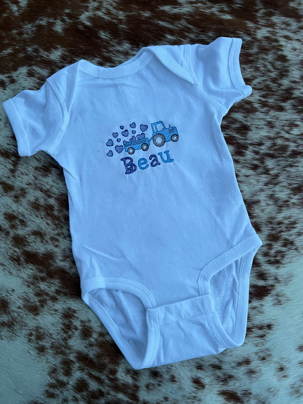 Valentine's Day Loads of Love Tractor Embroidery