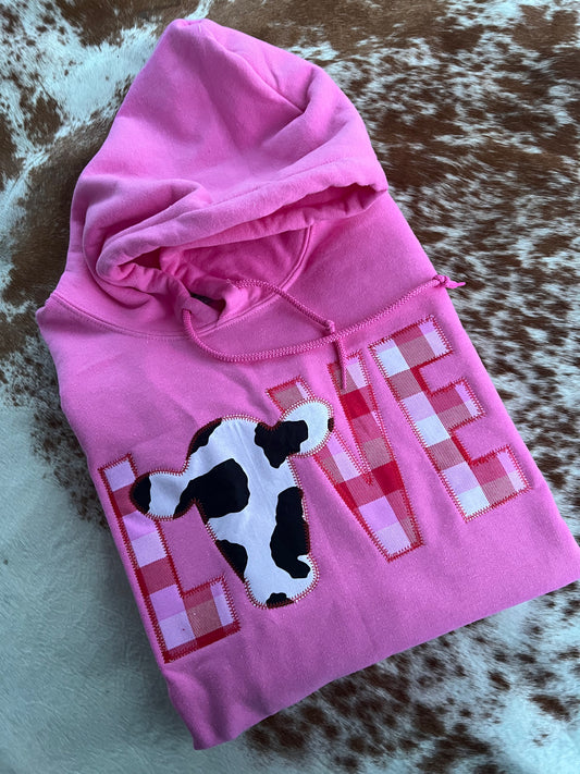 Cow Love Valentine's Day Embroidery