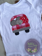 Valentine's Day Truck Pup Embroidery