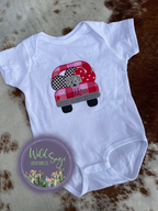 Valentine's Day Truck Pup Embroidery