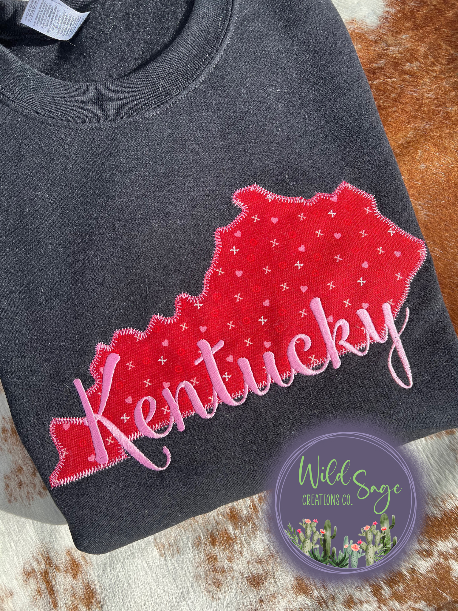 State Valentine's Day Embroidery